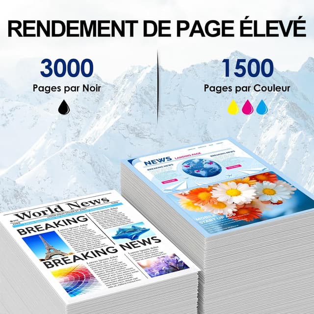 Detalle de Pack de cartouches d’encre LC427 / LC 427 compatible Brother (4 pièces) pour MFC-J5955DW, MFC-J6955DW et plus