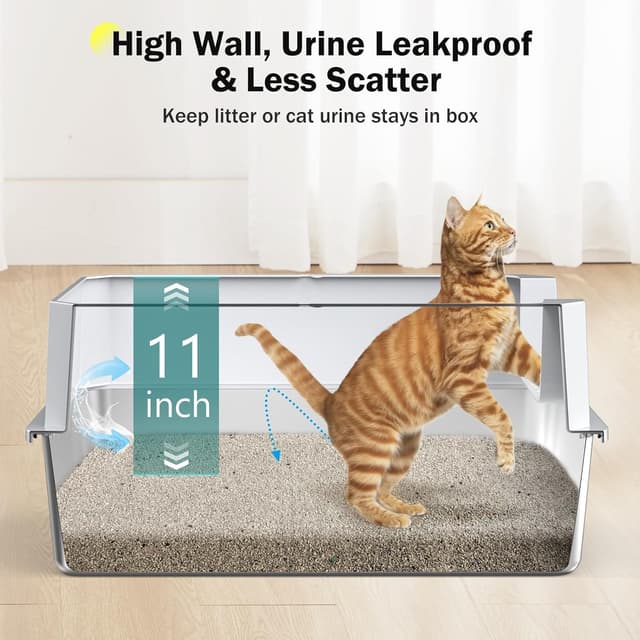 Detalle 2 de MIXJOY XL Stainless Steel Cat Litter Tray