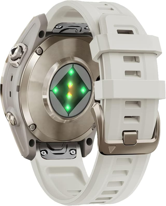 Detalle de OUTVI 20mm Soft Silicone Watch Band with Soft Gold Buckle for Garmin fenix 5s/6s/7s, epix Pro Gen 2 42mm & Descent Mk2/3 Series