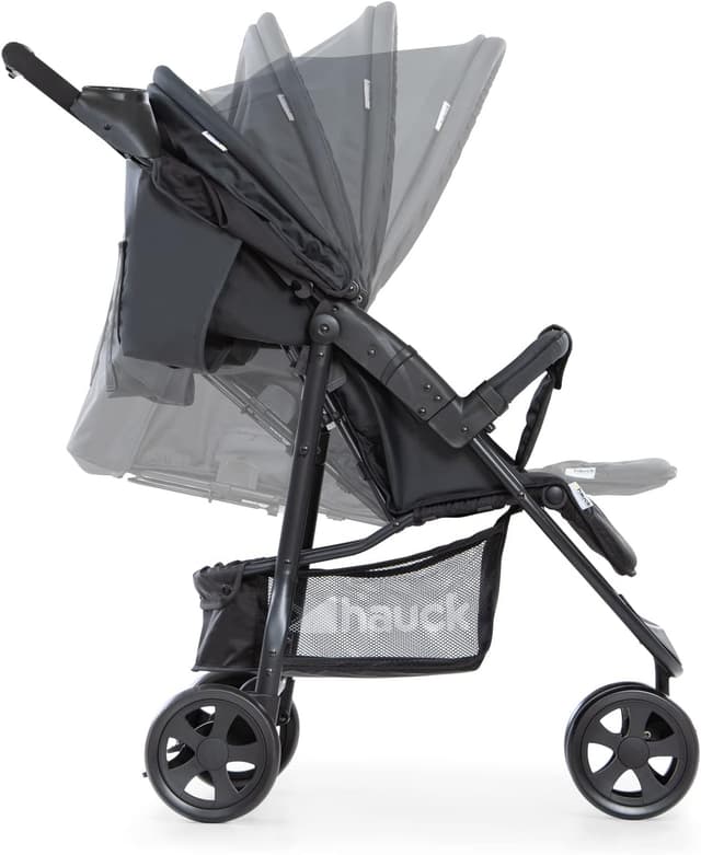 Detalle de hauck Citi Neo II 3-wheeled pushchair (Caviar/Stone) with raincover, tray and cup holder
