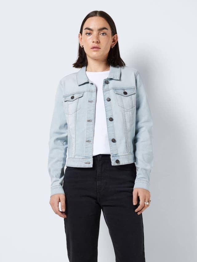 Detalle 2 de Noisy May women’s Nmdebra long-sleeve denim jacket (light blue)