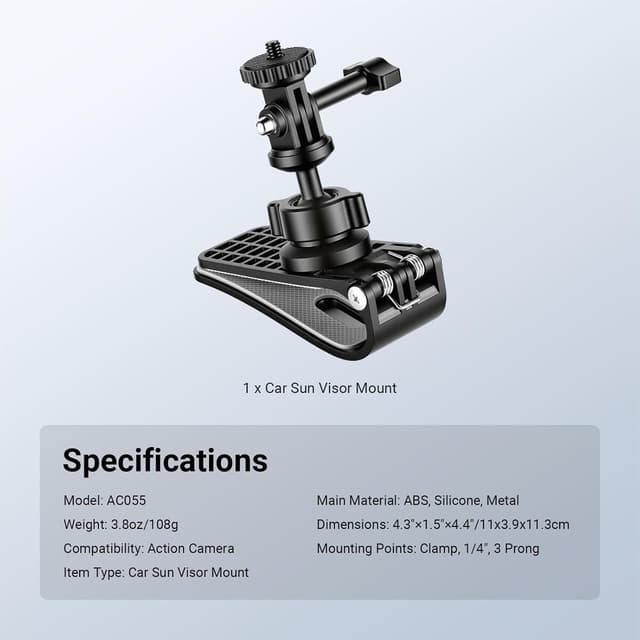 Thumbnail 6 de NEEWER Basics Car Sun Visor Mount 360°