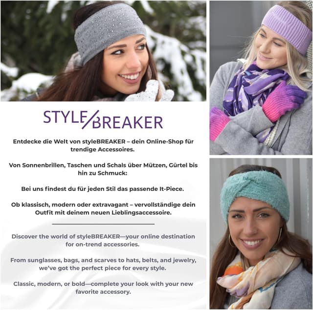 Thumbnail 6 de styleBREAKER Fascia per capelli marrone 56-59 cm