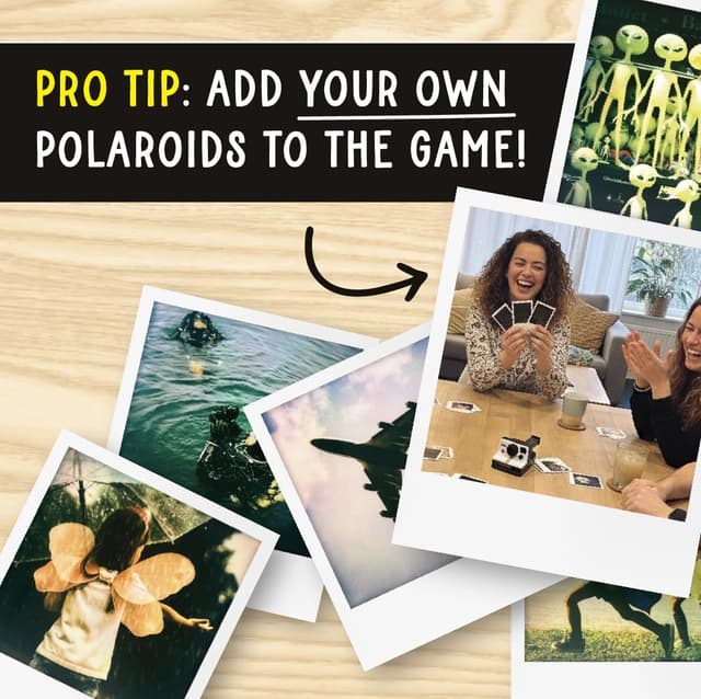 Thumbnail 6 de The Polaroid Game party storytelling board game with 120 photo cards and electronic Polaroid timer (ages 7+)