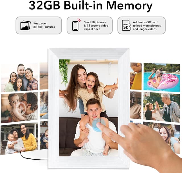 Thumbnail 3 de Frameo 10.1 Inch Smart WiFi Digital Photo Frame