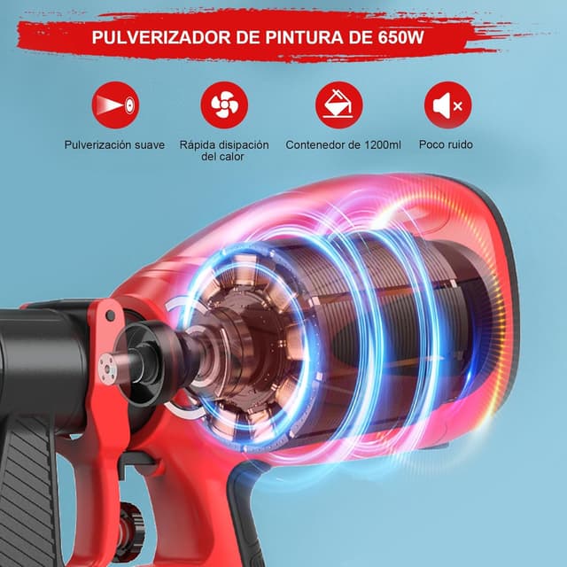 Thumbnail 3 de Pistola Pintura 650W con depósito 1200 ml