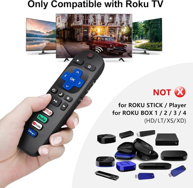 Detalle 2 de Replacement Roku TV Remote Pack (2)
