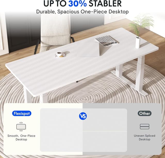 Thumbnail 5 de FLEXISPOT 2 Moteurs Bureau Debout 160x80 Noir Blanc