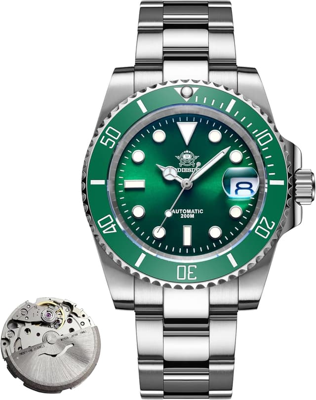 Detalle de ADDIESDIVE mechanische Taucheruhr 200 m AD2503 mit Saphirglas (8215-Mechanik)