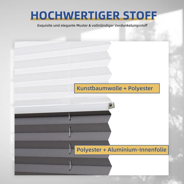 Thumbnail 3 de Sekey Plissee Doppelplissee 85x120cm Verdunkelung