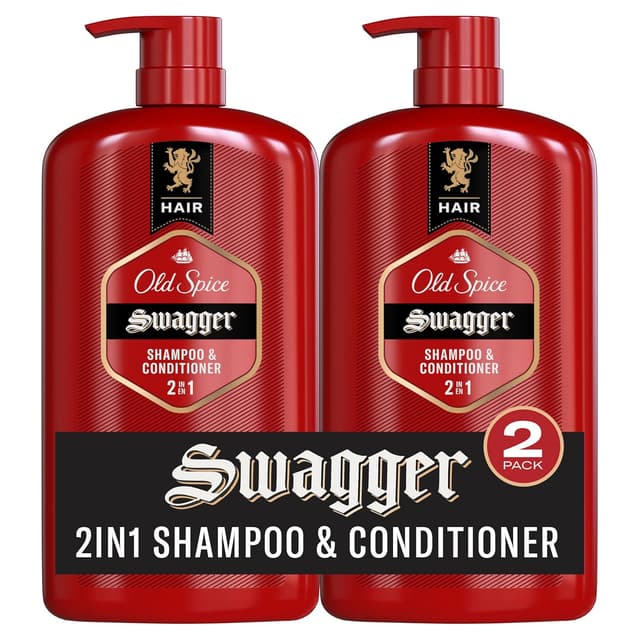 Detalle de Old Spice Swagger 2-in-1 Shampoo and Conditioner Set, Cedarwood Lime, 29.2 Fl Oz