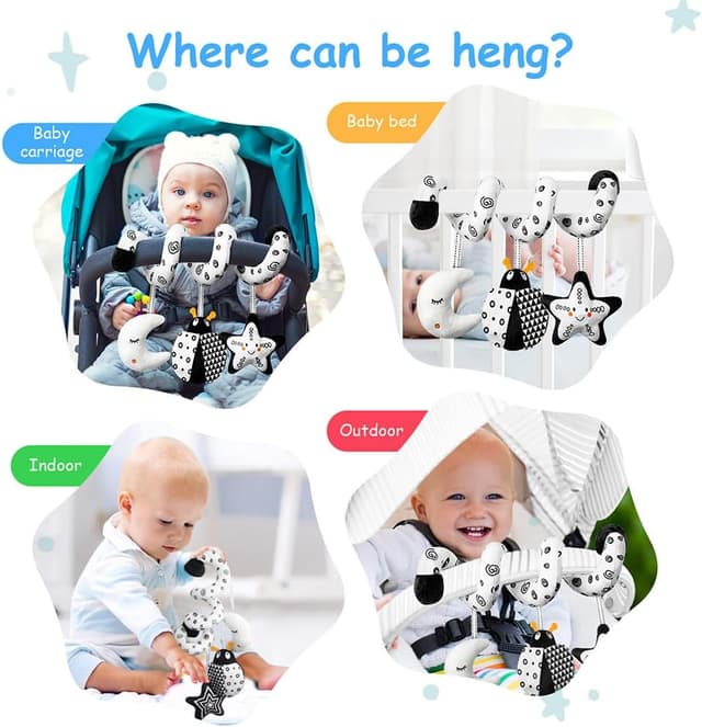 Thumbnail 4 de Aolso Juguetes Colgantes para Cochecito 3 piezas