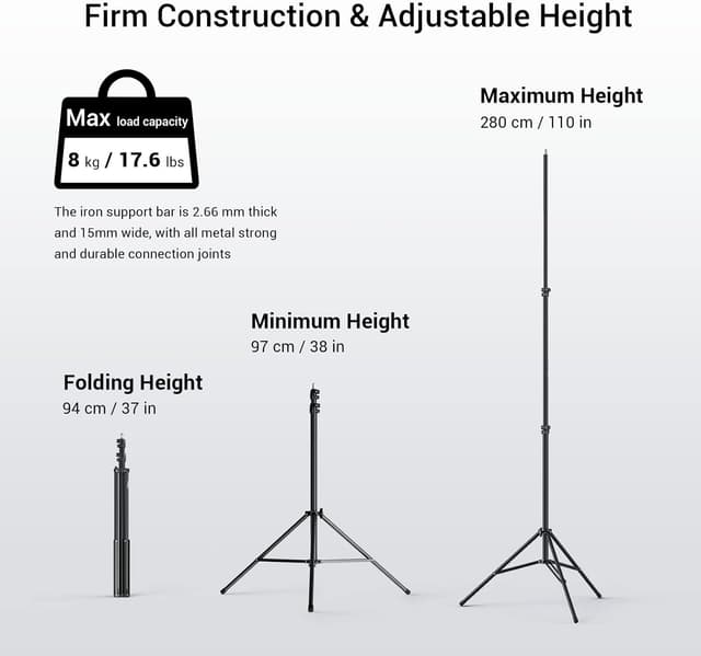 Detalle 2 de SMALLRIG RA-S280 Lichtstativ 280cm