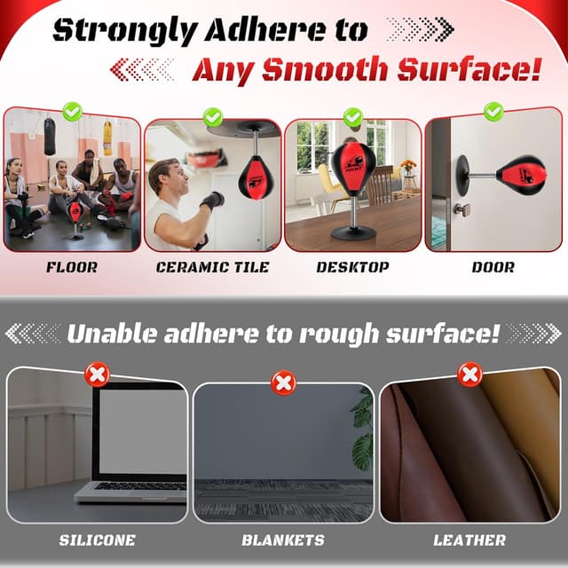 Detalle de NZQXJXZ Desktop Punching Bag stress buster with suction cup and speed balls