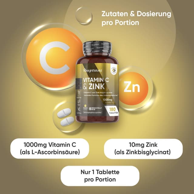 Detalle 2 de Vitamin C Zink Tabletten 1000 mg