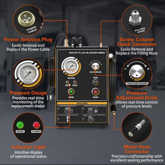 Thumbnail 6 de LUTIFIX AST603 Bremsenentlüftungsgerät 220 V