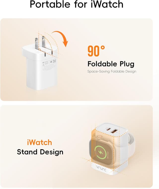 Thumbnail 5 de VRURC 3-in-1 Charger 20W for iPhone & Apple Watch 🔌