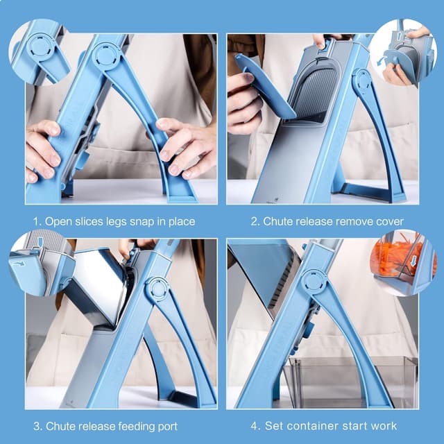 Thumbnail 5 de ONCE FOR ALL Upgrade Safe Mandoline Slicer Plus, Adjustable 1️⃣ 🥒