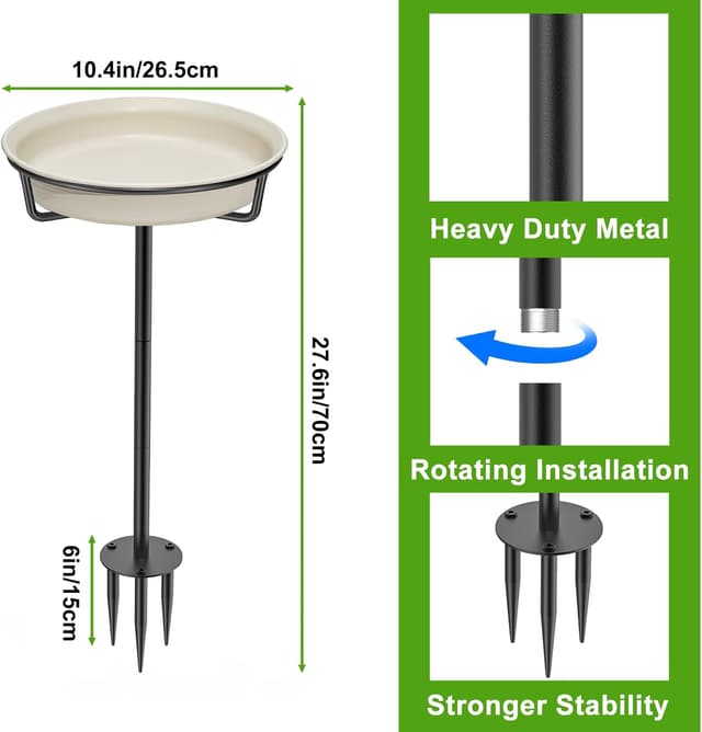 Detalle 2 de VeyFolzin.st Bird Baths Detachable Bowl 1pc 🐦