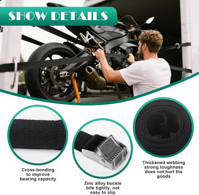 Detalle 2 de 10 Stück Spanngurt 25 mm x 50 cm für Transport