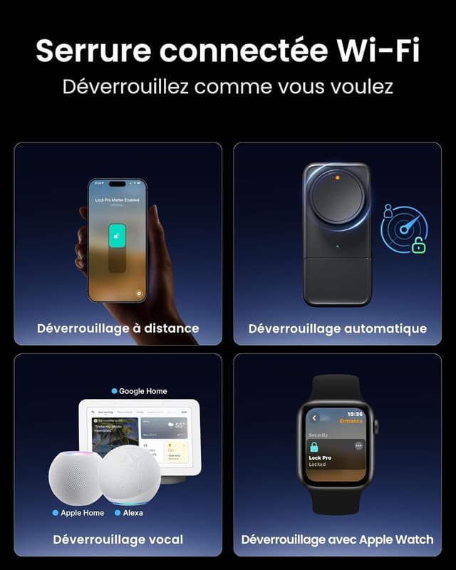 Thumbnail 3 de SwitchBot WiFi Pro serrure connectĂ©e 15 đ