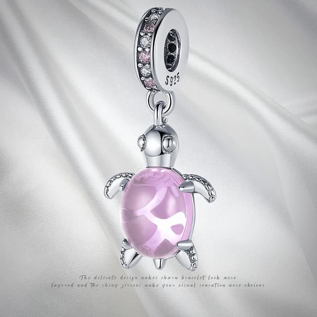 Detalle 2 de KUNVONIC Charm Anhänger Damen aus 925 Sterling Silber (für Armband & Halskette, passend für europäische Charmes) Z2