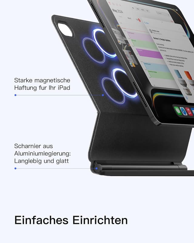 Detalle 2 de Inateck NeoMagic Magnetische Tastaturhülle 11 Zoll