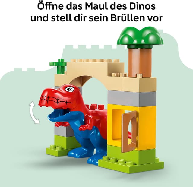 Detalle 2 de LEGO DUPLO 10463 Spidey-Rex vs. Green Goblin – 2 Figuren inkl. Spidey-T-Rex für Kinder ab 2 Jahren