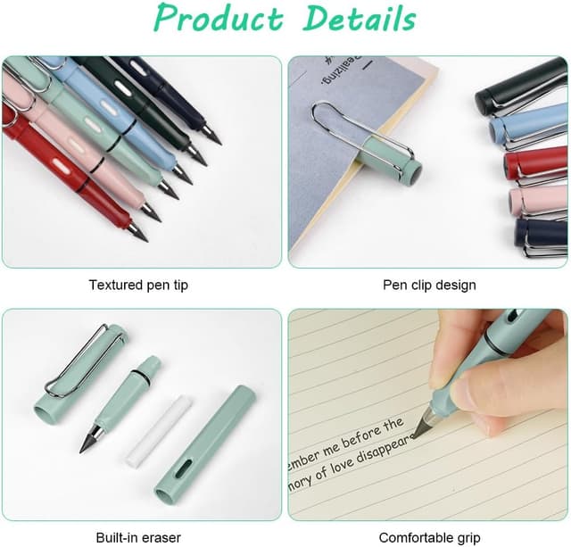 Detalle de OFFCUP Matite Eterna senza inchiostro (6 pezzi) con ricariche e 2 gomme