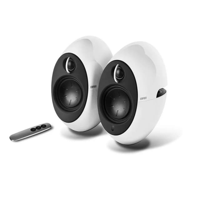 Detalle 2 de Edifier Luna Eclipse E25HD altavoces Bluetooth blancos con entrada óptica