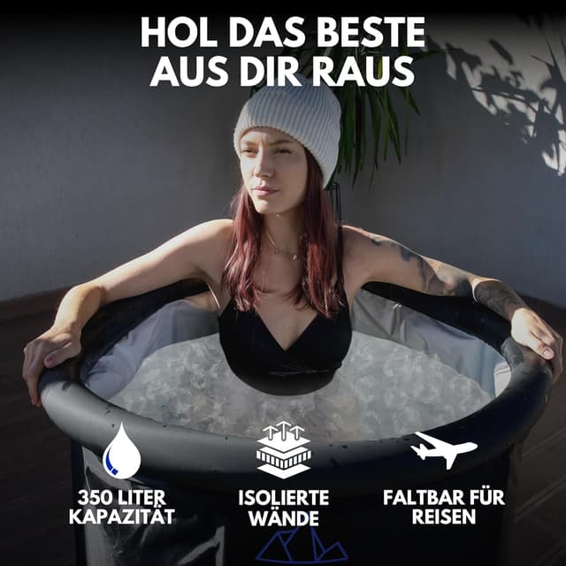 Thumbnail 6 de poolomio® Eisbad Premium Eistonne Ø 80cm 350 L