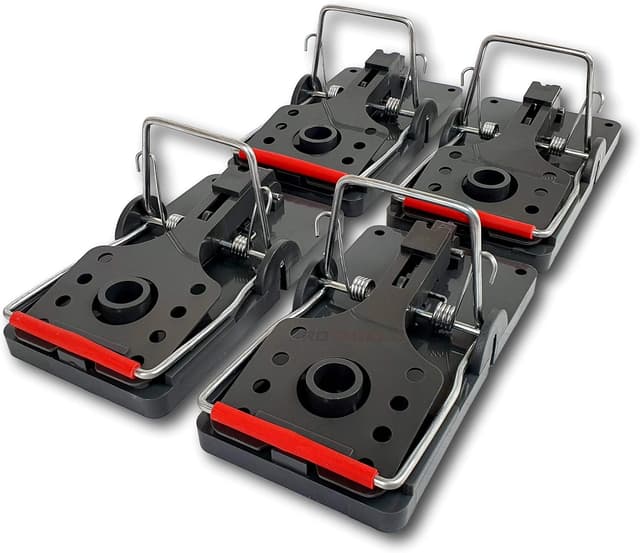 Detalle de Roshield 4 x Rat Traps – professional-quality heavy duty snap traps for fast, reusable rat control