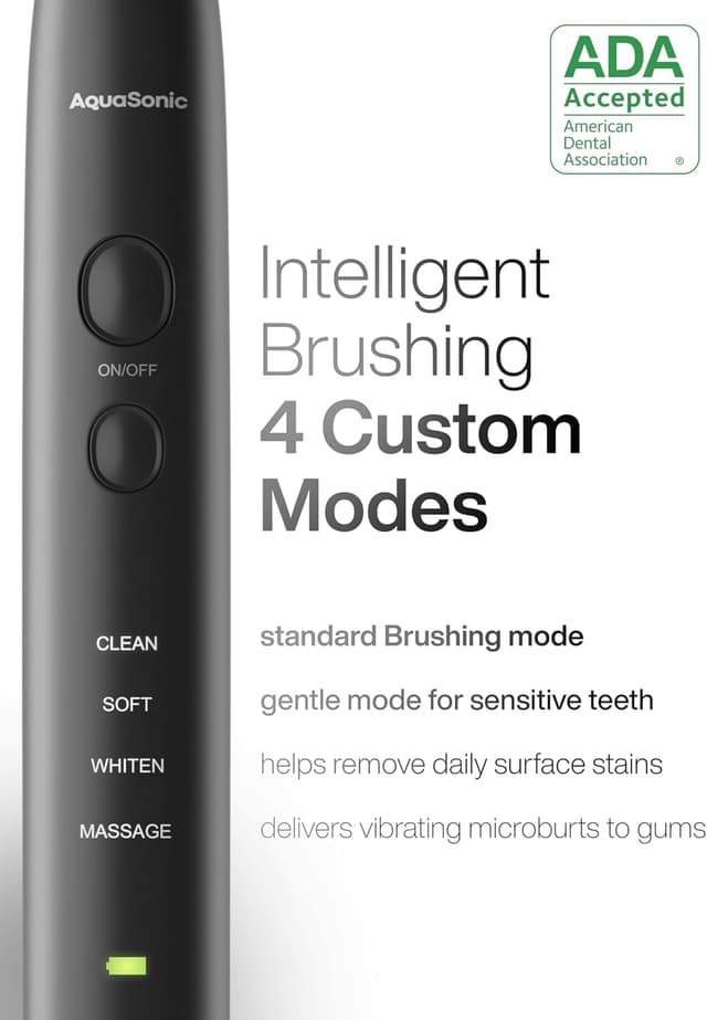 Detalle de Aquasonic Black Series Ultra Whitening Toothbrush 40,000 VPM 🪥