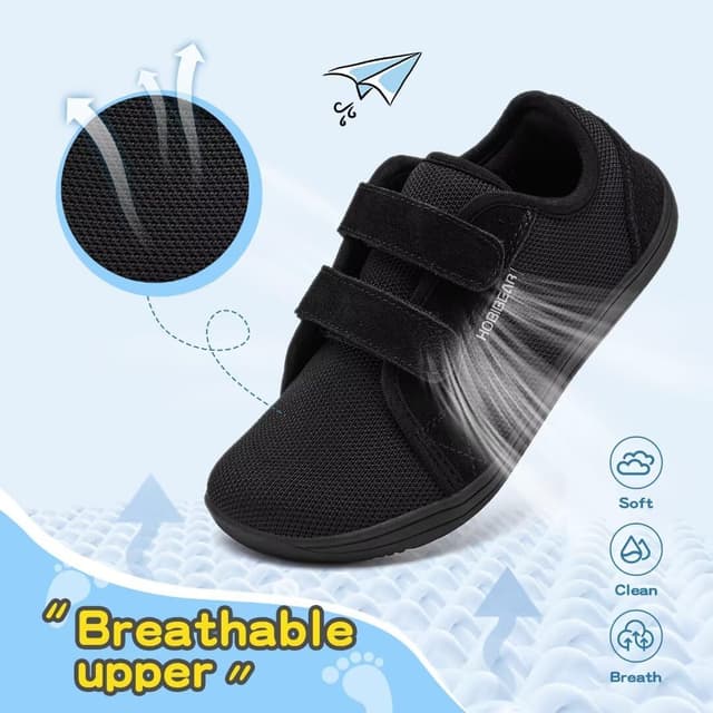 Detalle de HOBIBEAR Kinder-Barfußschuhe mit breiter Zehenbox für Outdoor & Trail Running