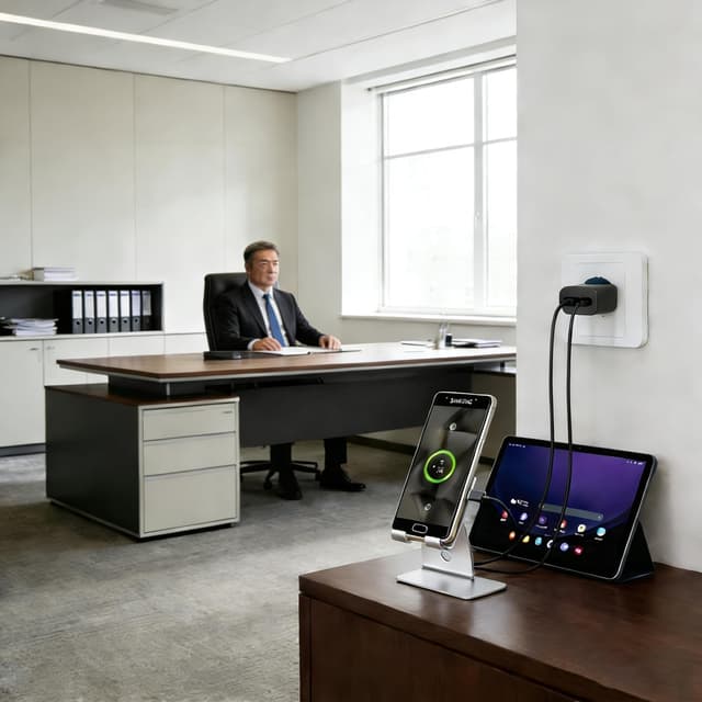 Detalle de Samneer caricabatterie rapido 25W USB-C + 15W USB-A con cavo USB-C (PD 3.0) per smartphone e tablet