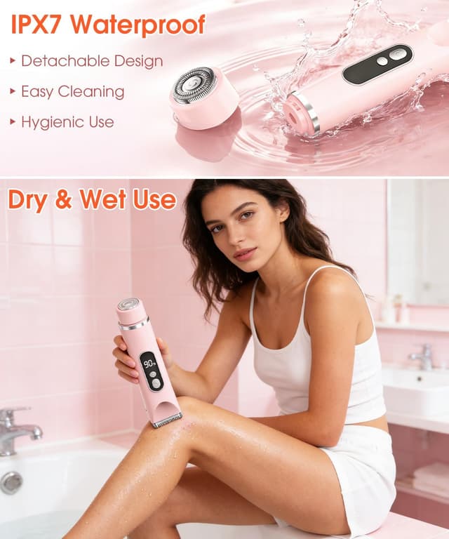 Detalle 2 de BOYUNSHI Lady Shavers 2-in-1 Cordless