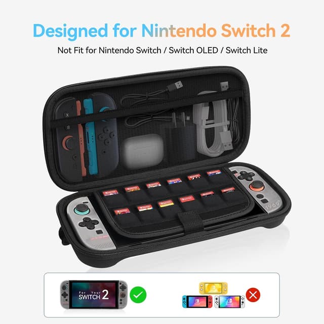 Thumbnail 6 de NEWDERY Tragetasche Switch 2, Hartschale