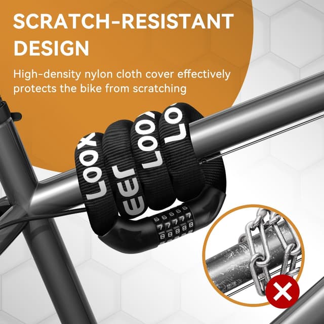 Thumbnail 4 de Looxmeer Bike Lock Heavy Duty 90cm