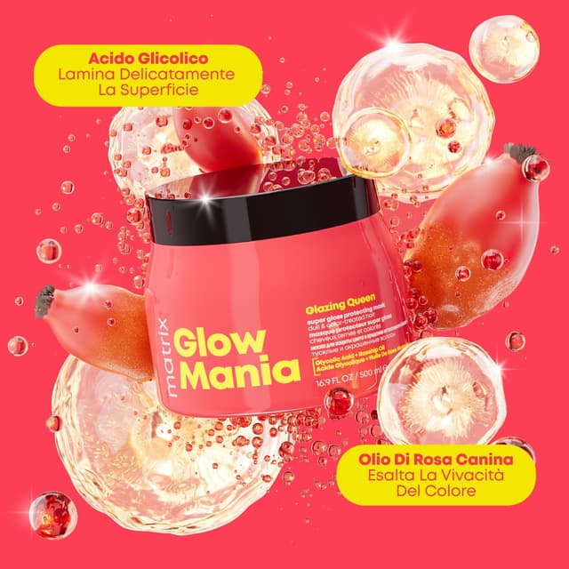 Detalle 2 de Matrix Glow Mania Maschera Capelli Colorati 500 ml