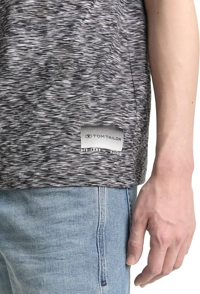 Detalle de TOM TAILOR 1045697 T-Shirt da uomo in jersey di cotone mélange