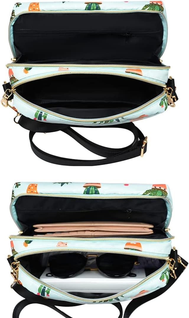 Detalle 2 de YANAIER women’s compact crossbody bag with multi-pocket phone pouch design