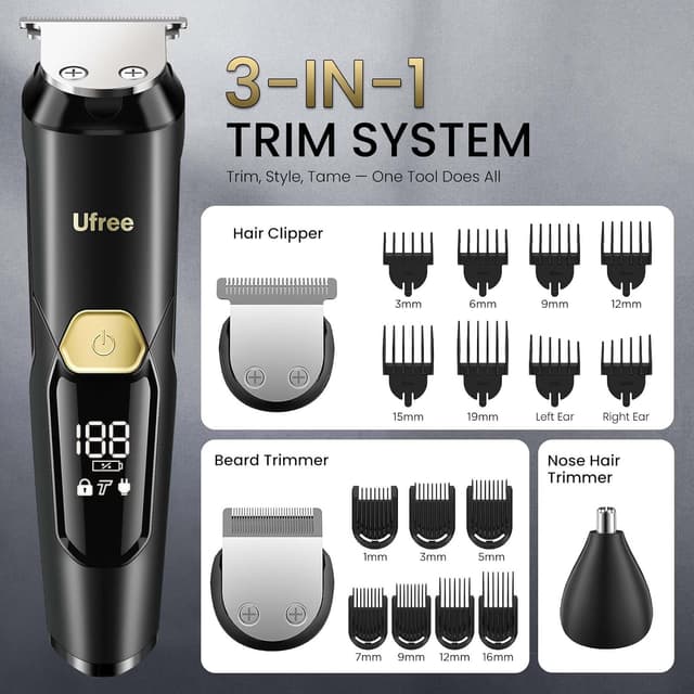 Thumbnail 4 de Ufree 3-in-1 Beard Trimmer electric shaver for men 🪒