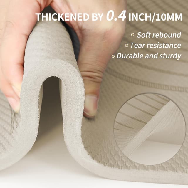 Detalle de PAIDU Large Yoga Mat (72 x 36 x 0.4) Extra Wide, Extra Thick Non-Slip POE Exercise Mat