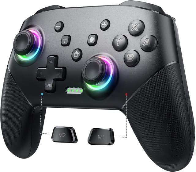 Detalle de VOYEE Switch Pro Controller 1000mAh wireless gamepad