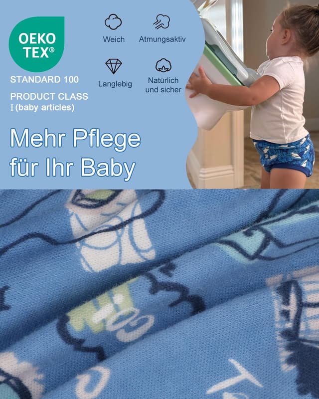 Detalle 2 de FLYISH Direct Trainingshose für Jungen – saugfähige 6-Lagen Töpfchen-Training-Unterwäsche (Baumwolle) für Kinder