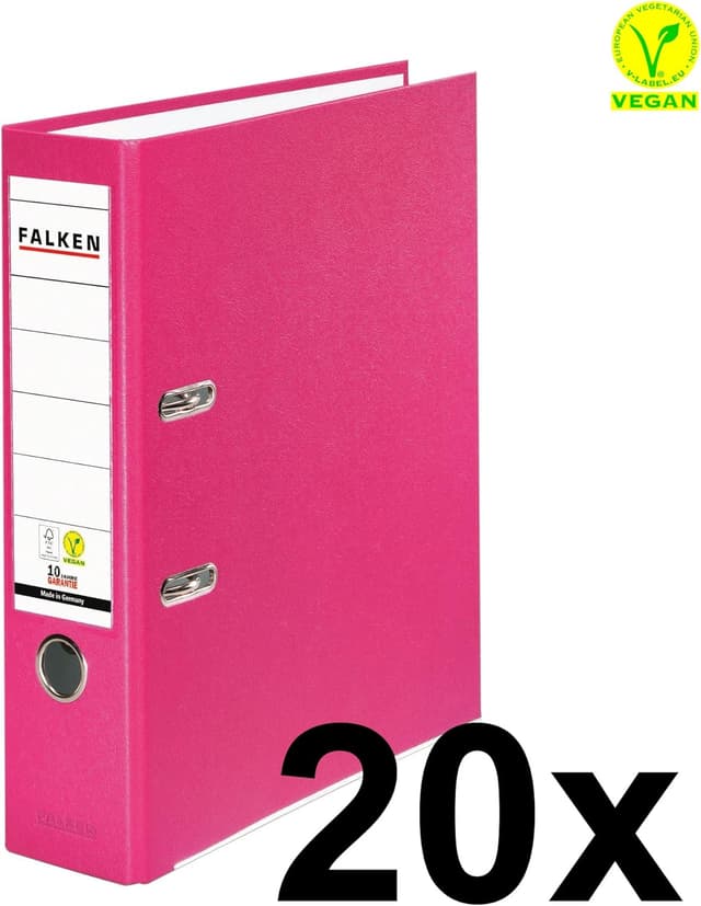 Thumbnail 1 de Original Falken 20er Pack PP-Color Kunststoff-Ordner Pink