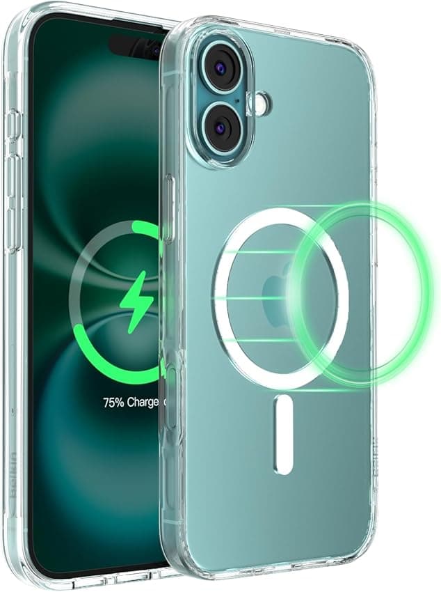 Detalle de Belkin SheerForce Funda para iPhone 16 Plus MagSafe Transparente