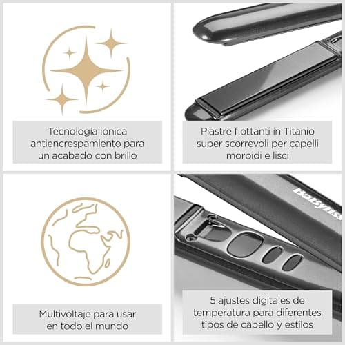 Detalle 2 de BaByliss ST620E Titanium Shine plancha pelo 150°C–230°C 💇♀