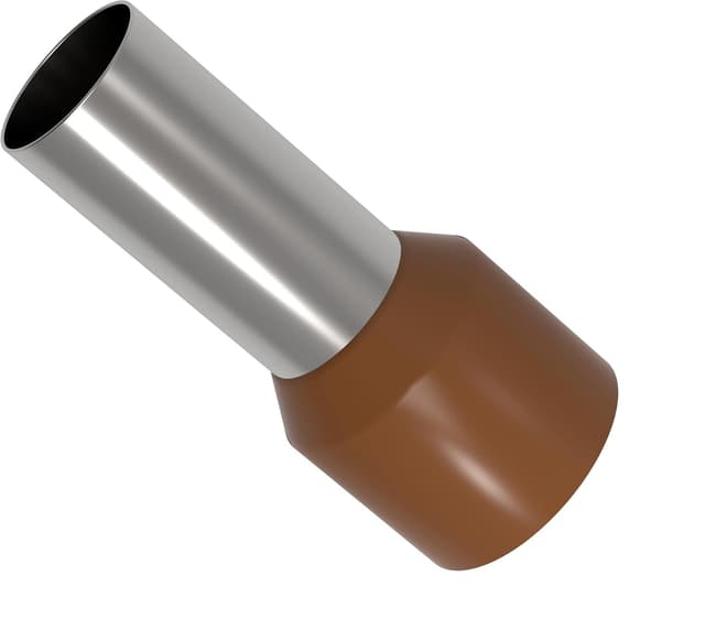 Detalle de AUPROTEC puntalini isolati con imbuto 0,34–50 mm² (terminali a bussola) marrone da 25 mm², 10 pezzi