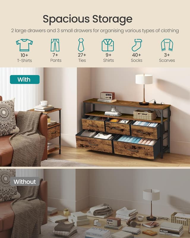 Detalle 2 de Songmics LGS723KD03 chest of drawers